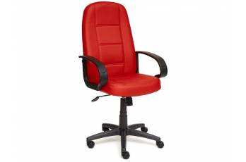 Кресло офисное СН747 кожзам красный