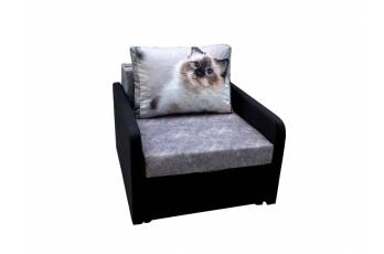Кресло кровать Канзасик с подлокотниками кот голубые глаза