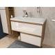 Тумба с раковиной Monaco Wood 900 2 ящика с нишей