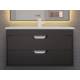 Тумба с раковиной Uperwood Modul матовая черная 80 см