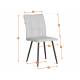 Стул обеденный Bari LT флок серый