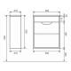 Тумба с раковиной Uperwood Modul матовая черная 50 см