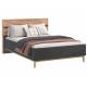 Кровать Кельн 1600 (ортопед дерево) Графит, Дуб Крафт