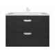 Тумба с раковиной Uperwood Modul матовая черная 80 см