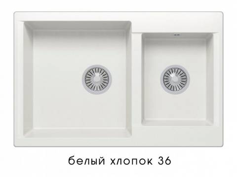 Мойка Polygran Brig-772 Белый хлопок 36