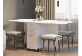 Стол книжка с ящиками 1-6702 Белый