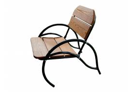 Кресло Волна дерево чёрный каркас