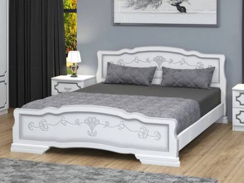 Кровать Карина-6 1600 Белый жемчуг