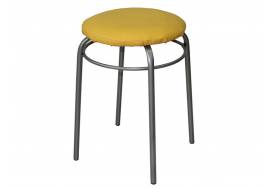 Табурет круглый с кольцом ДХ-11 обивка желтый