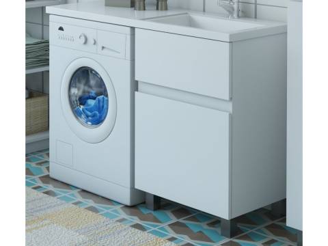 Тумба с раковиной Dallas Luxe 1300 напольная 2 ящика правая