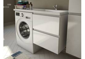 Тумба с раковиной Dallas Luxe 1400 навесная 2 ящика правая