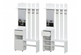 Вешалка с зеркалом Денвер Белый