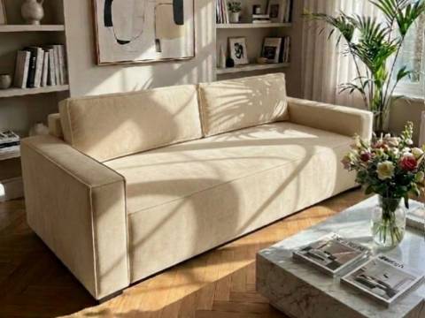 Диван Лофт 1-секция 2000х1500 сливочный