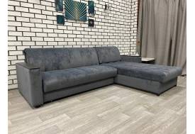 Диван Аккордеон 1600 с оттоманкой Stil grey накладки МДФ